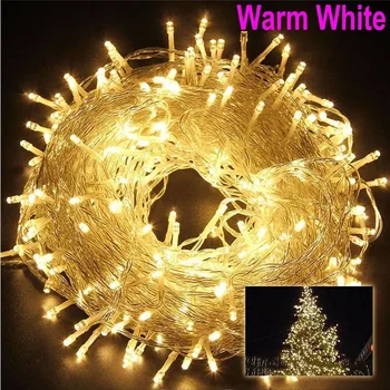 Kerst Outdoor String Lights Garland 5M 10M 20M 30M 50M 100M Waterdichte Led Fairy licht Voor Wedding Party Xmas Vakantie Licht
