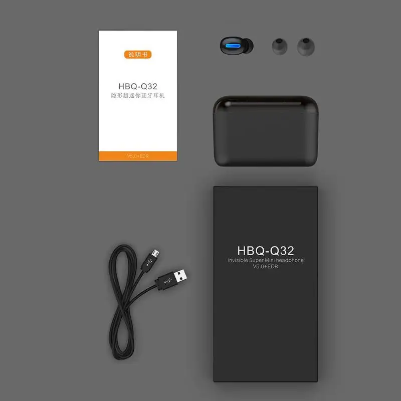 HBQ Q32 один L беспроводные наушники Bluetooth спортивные зарядный чехол TWS беспроводная