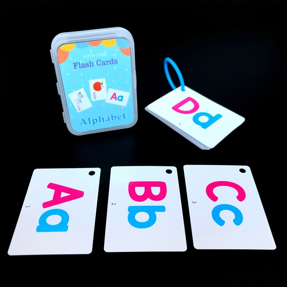 Montessori bébé anglais apprentissage mot carte poche Flash dessin animé enfants début éducatif Maths jouets mémoire Table jeu pour les enfants