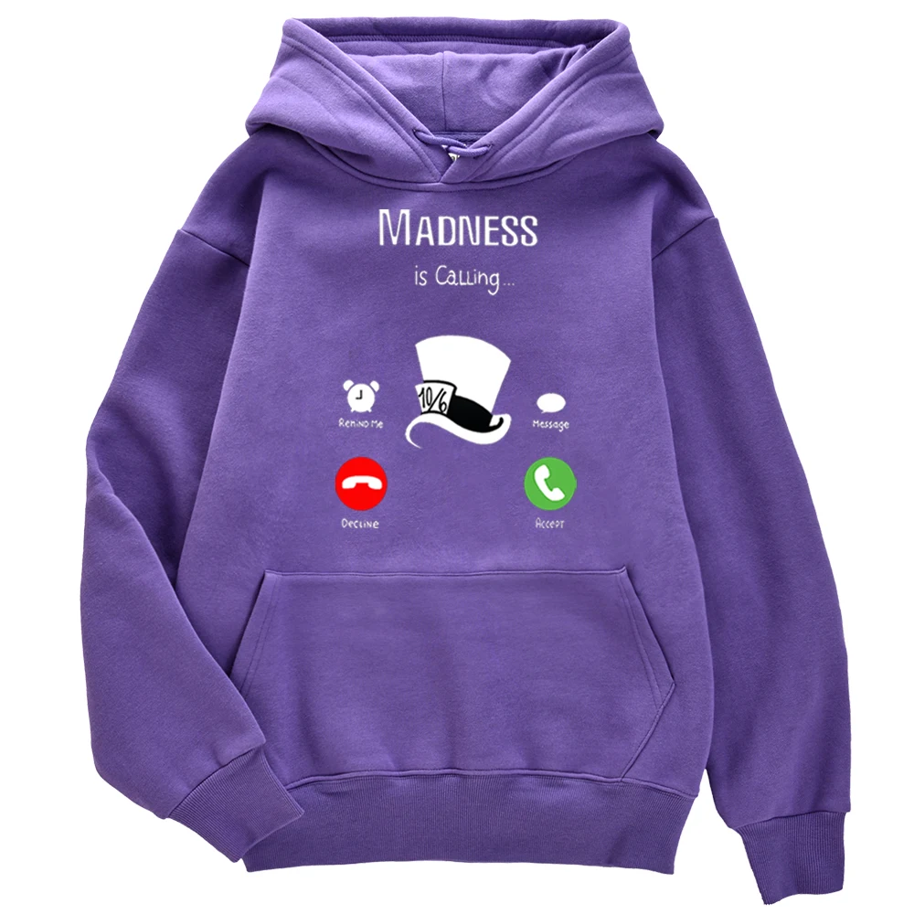 

Madness is Calling Hoodies Men's Hip Hop Printing Hoodie Fashion Cartoons Clothing Crewneck Loose Pullovers Man Sweatshirts