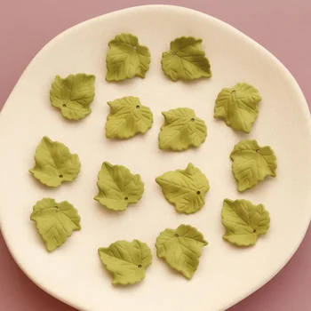 

Cute Acrylic Dull Polish Sense Leaf Pendant Japanese-style Earrings DIY Resin Accessories Hand Made Ear Stud Hairpin Material