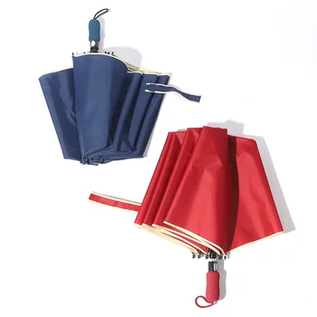 

Popular Automatic Two Folding Umbrella Large Size Simple Men Business Parasol 8 Skeleton Umbrella Frame Folding Umbrella