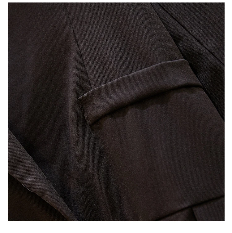 L-5XL плюс размер женский черный блейзер платье осень мода двубортный длинный рукав пэчворк женские плиссированные мини-платья