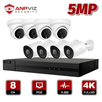 

8CH HIKVISION H.265+ NVR 5MP Outdoor Security POE IP Camera CCTV System Kit Audio Record IP Camera Video Surveillance NVR Kit