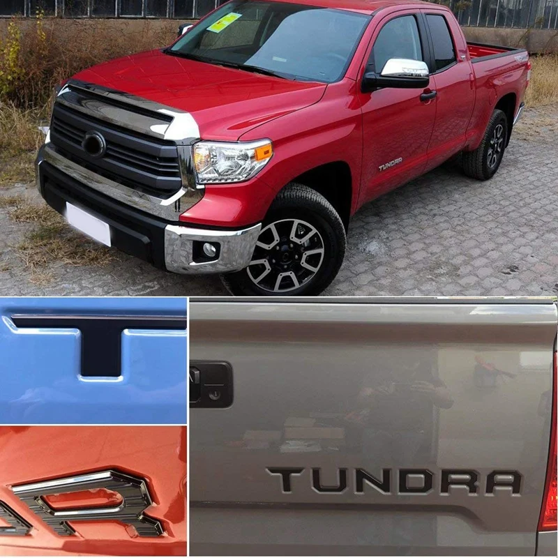 Специальные 3D задние ворота вставки 3D металлические буквы для Toyota-Tundra-(не наклейка