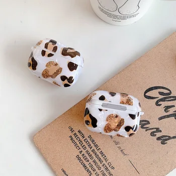 

Bling Leopard Printed Case For Airpods Pro Case Silicone Cover Soft Protective Luxury Shell Case For Airpod Pro