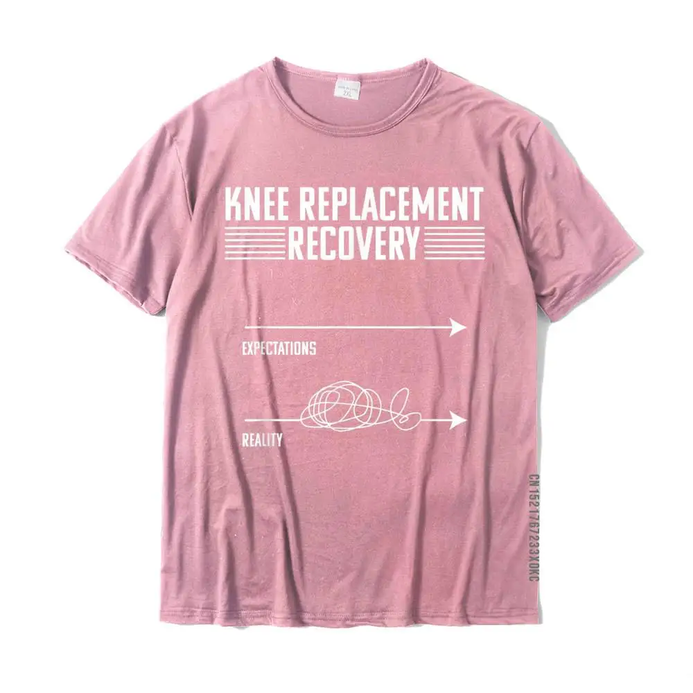 Casual Tshirts Rife O-Neck Birthday Cotton Adult Tops Shirt Summer Short Sleeve T Shirt Free Shipping Knee Replacement Surgery Funny Joint Recovery Gag Gift T-Shirt__MZ22178 pink