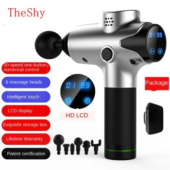 

Theshy Muscle Massage Gun Electric Neck Deep Tissue Massage Relieve Pain Relaxation Body Exercising Muscle LCD Touch Silent