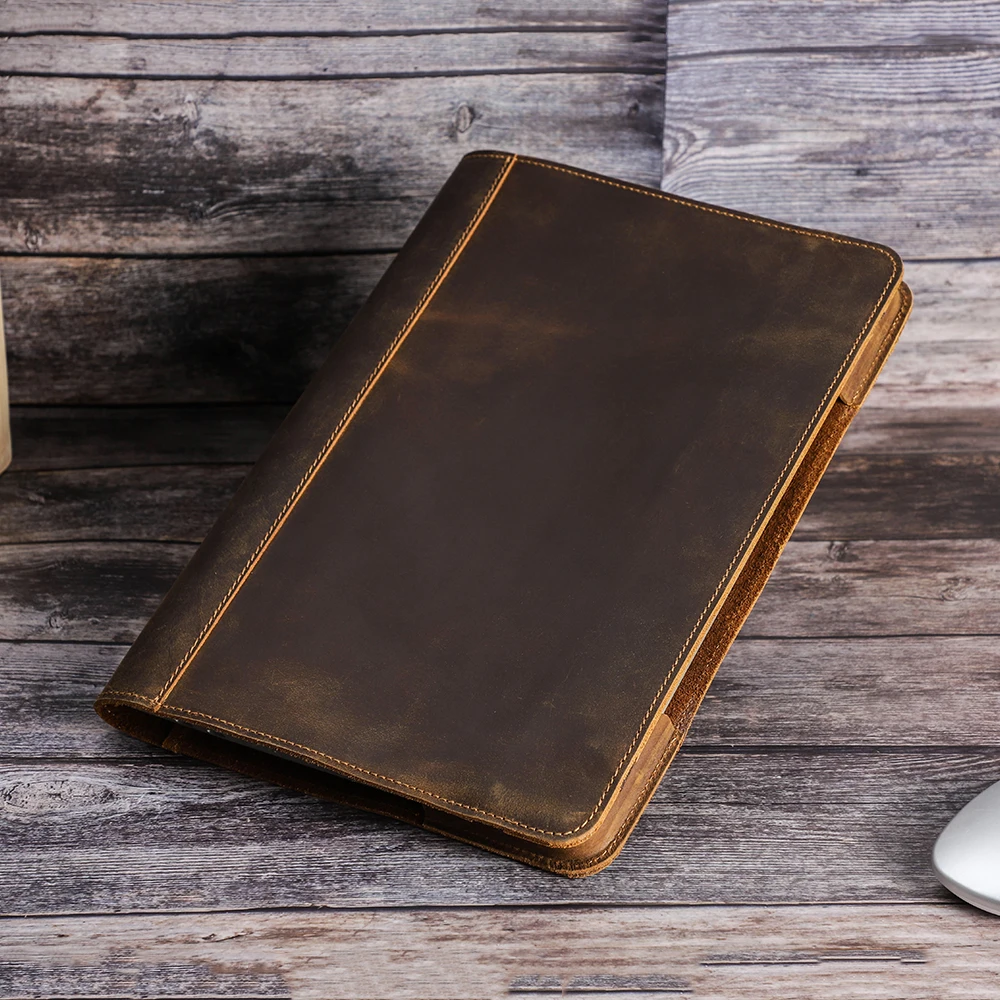 CONTACT'S FAMILY Nubuck 가죽 노트북 케이스, 애플 맥북 프로 에어 13.3, 15.4 인치 슬리브, 보호 노트북 레트로 커버 가방