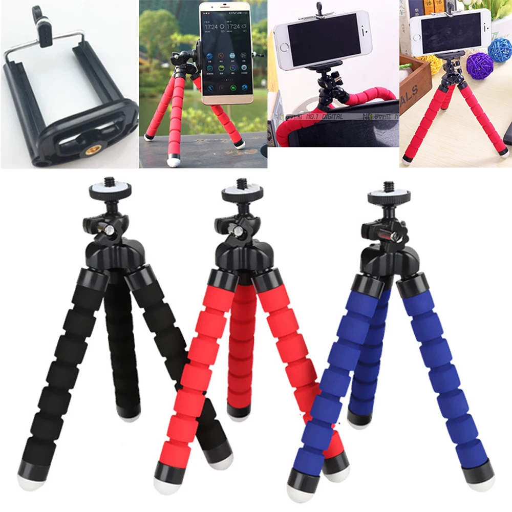 

1PCS Tripod for IPhone Mini Camera Tripod Phone Holder Clip Stand for Phone Flexible Sponge Octopus Mini Tripod