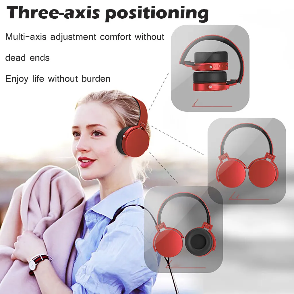 MICSHON, Складные Bluetooth наушники с микрофоном, поддержка Tf карты, MP3, Fm, беспроводные Bluetooth наушники, Прямая поставка#1127
