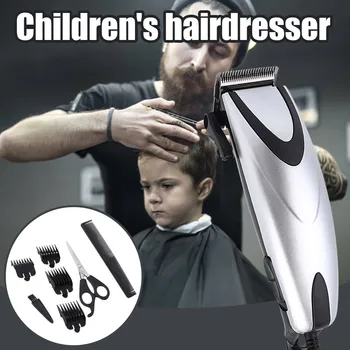 

All Metal Professional Hair Clipper Strong Power Barber Hair Trimmer Men Electric Plug Inelectric Haircut Machine For Home#g30