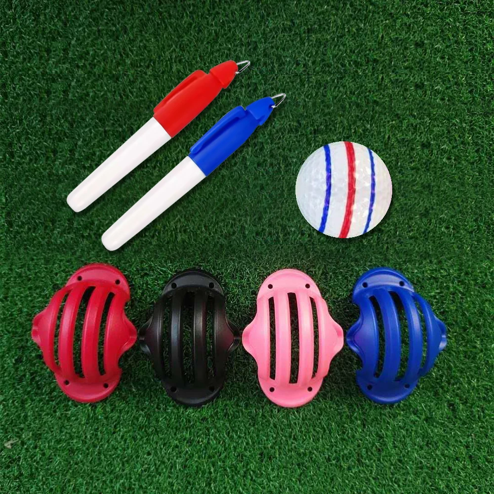 Мяч для гольфа тройной трек 3 линии маркер трафарет КЧП хром мягкий|Мячи гольфа| |