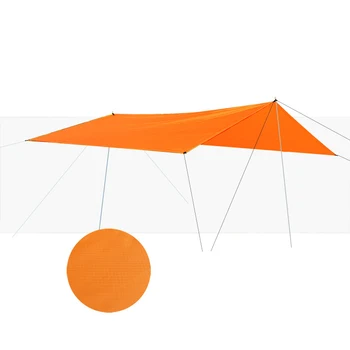 

300*295CM Camping Tent Hammock Rain Fly Cover Waterproof Sunscreen Shelter W/ Stakes&Ropes Outdoor Garden Shade