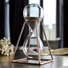 Metal 30 Minutes Hourglass Timer Modern Art Ornament Glass Timing Hourglass Creative Office Living Room Desktop Home Decoration 3