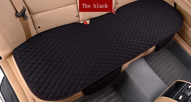 The black Rear VENDY Лидирующий бренд чехлы для сидений автомобиля Подушка льняная ткань для mazda 3 6 gh gg CX-5 rx8 cx 7 CX5 323 автомобильные аксессуары противоскользящие - Название цвета: The black Rear