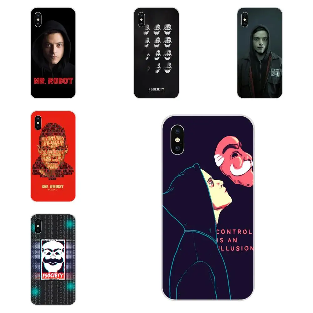 Mr Robot мягкий TPU розничная продажа Новая мода для Huawei Honor Nova Note 5 5I 8A 8X10 Pro 9X Moto G G2 G3 G4 G5