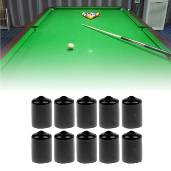 

10pcs Tip Plastic Pool Cue Cover Indoor Accessories Cap Protective Billiards Snooker Club Bottom Dustproof Slip On Games