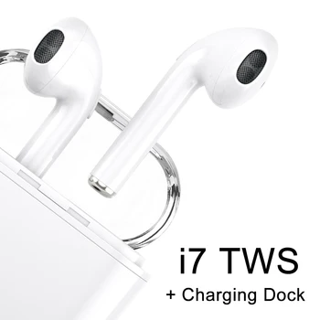 

TWS i7 Bluetooth 5.0 Earphone + Charging Dock Station in ear True Wireless Earbuds without wired Earphones Universal for Phone