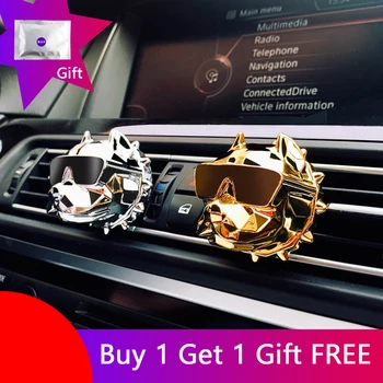 

ODOMY Bulldog Car Air Freshener Perfume Clip Fragrance Diffuser Auto Vents Scent Odor Freshener Auto DIY Decor Accessories