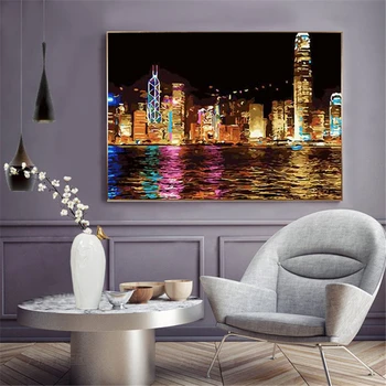 

City Night Paintings By Numbers DIY Pictures Oil Coloring By Numbers Set Gift Drawing By Numbers Canvas Decor New Arrivals