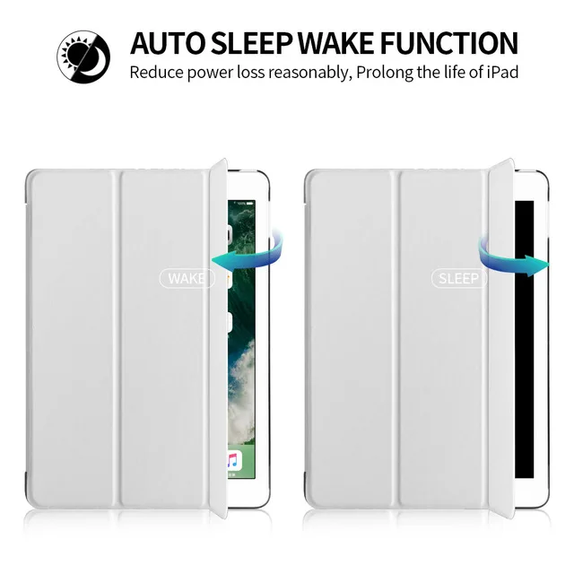 Подходит для iPad Air 2 Air 1 защита от падения папка для iPad 9,7 умный чехол кожаный чехол для 5 6 5 6 Водонепроницаемый Чехол - Цвет: White