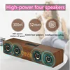 Bluetooth Speaker 4 Speakers TV Speaker Soundbar Woofer Speaker column Subwoofer with LED clock display FM radio acoustic system ► Photo 2/6