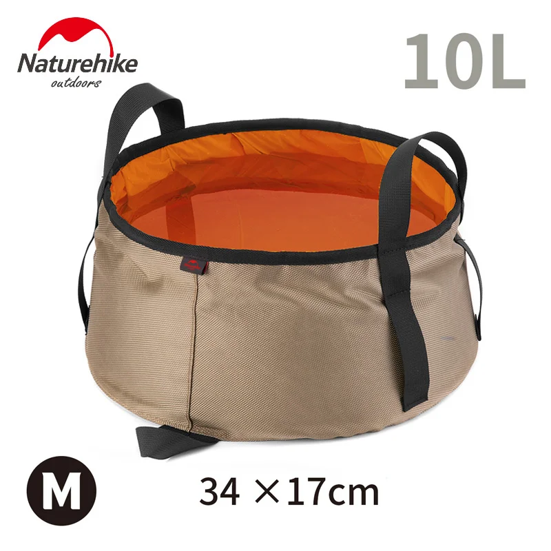 Orange 10L Naturehike 10L 16L сумка для воды для умывальника легкий складываемый контейнер для воды открытый кемпинг душ ведро - Цвет: Orange 10L