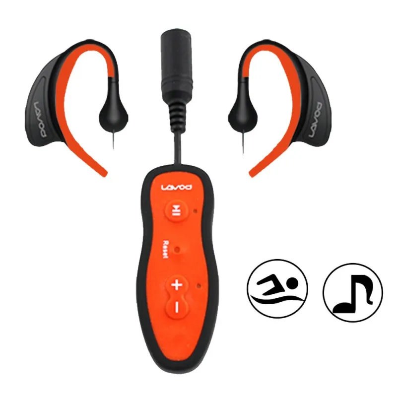 Спорт стерео Бас плавать MP3 с зажимом подводный MP3 гарнитура 8 Гб FM радио IPX8 водонепроницаемый MP3 музыкальный плеер