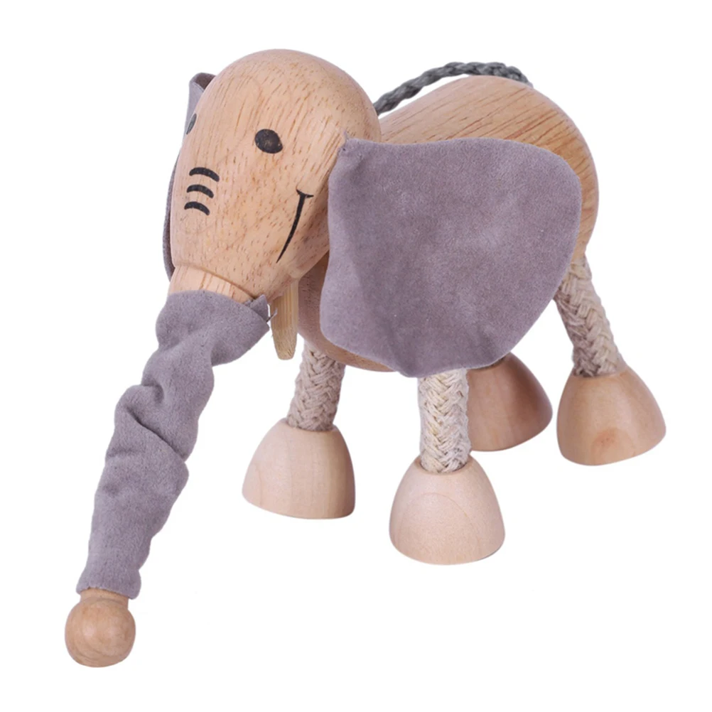 3D Wooden Elephant Building Blocks Decorative Doll Simulation Animal Model Baby Children Learning Toy Toys | Игрушки и хобби