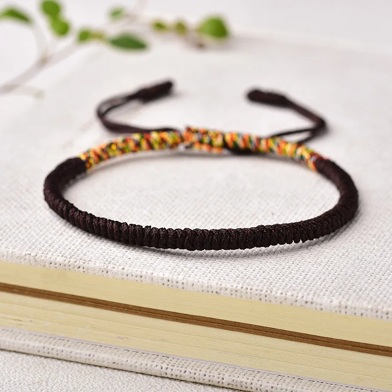 Ethnic Characteristics Tibetan Buddhism Love Mascot Tibetan Bracelet Men's and Women's Bracelet Hand Tied Rope Buddha Bracelet