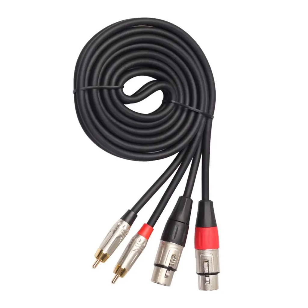 Dual XLR Female to Dual RCA Male Signal Adapter Cable Audio Cable for Microphone Mixer Headphone Power Amplifier