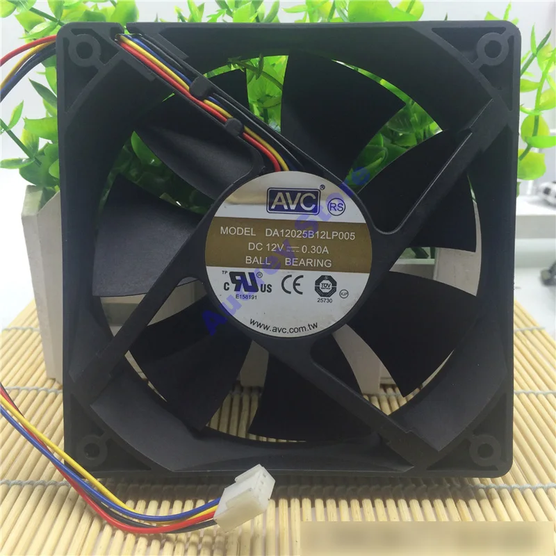 Вентилятор AVC DA12025B12LP005 12 В компьютер PWM А см 4-проводной 2400 с двумя