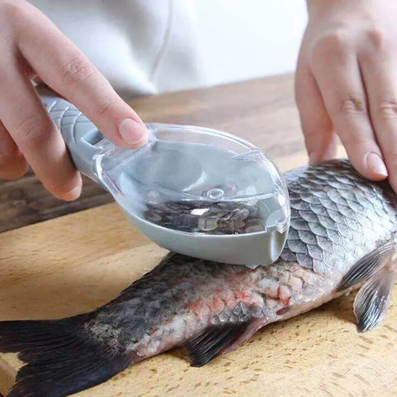 1pcs Fish Scale Fast Remove Scraper Skin Brush Lazy Easy to Use Seafood Tools Knife Cleaning Kitchen Accessories Gadgets | Дом и сад