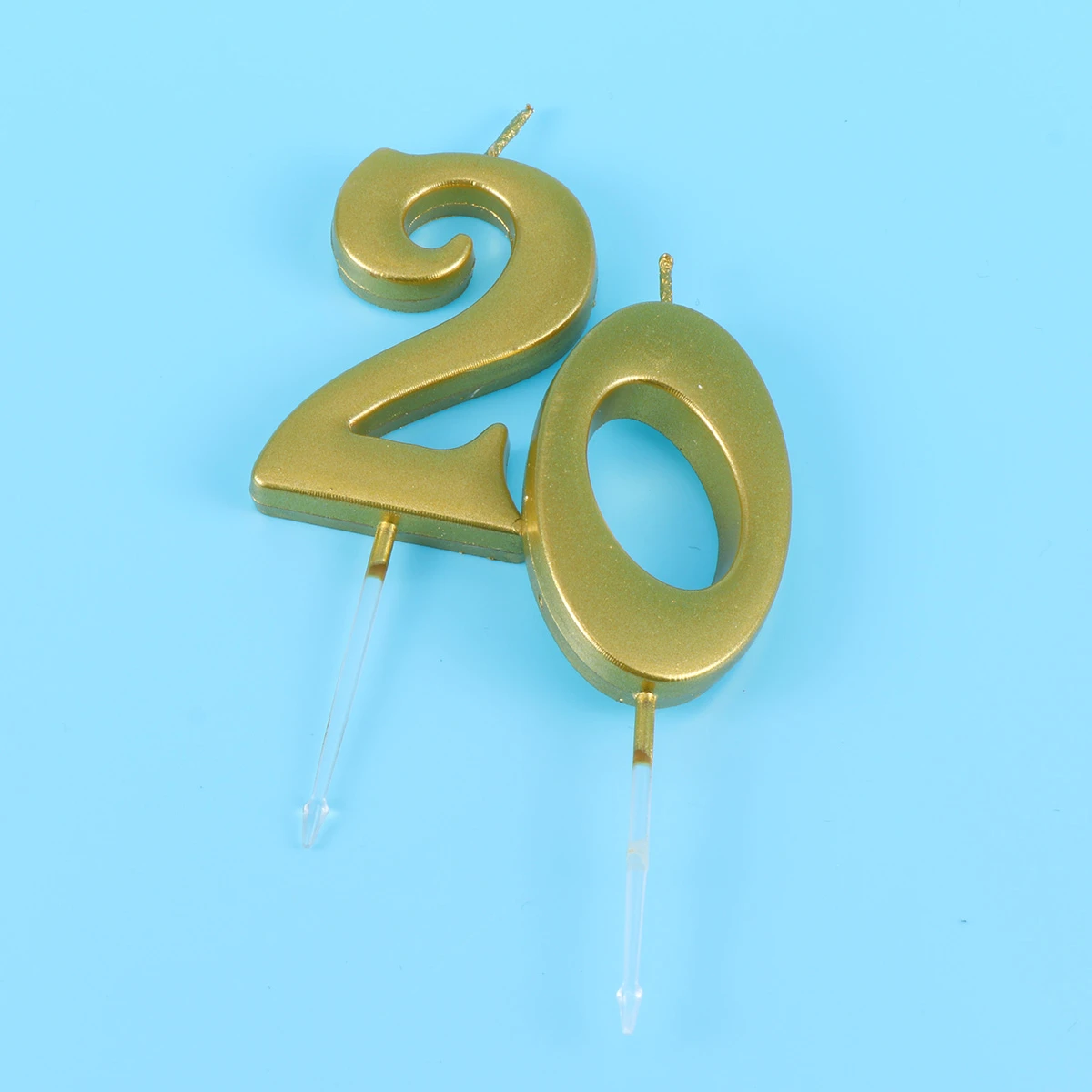 2個誕生日キャンドル番号装飾bithdayケーキトッパーキャンドルパーティー用品 番号2 0 ゴールデン ケーキデコレーション用品 Aliexpress