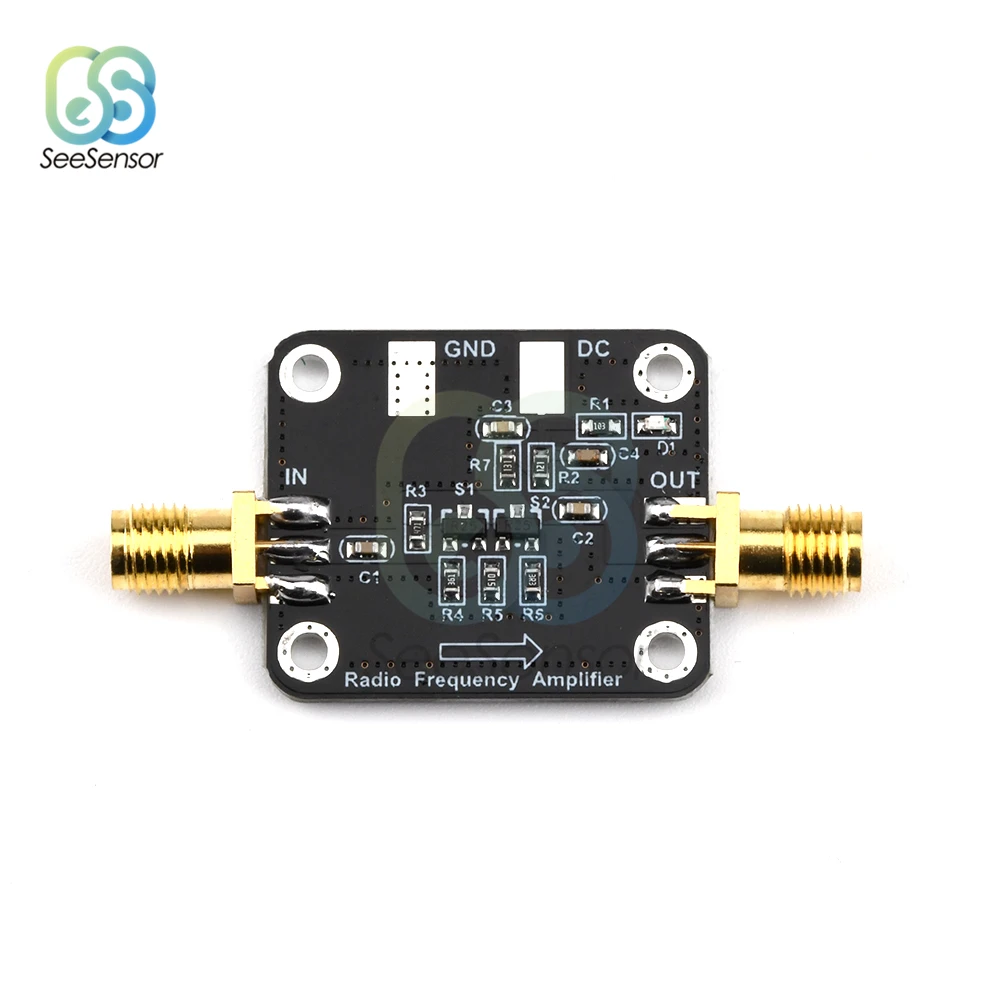 10KHz to 1GHz 10dBm RF Broadband Amplifier LNA Module HF VHF UHF FM Ham Radio Low Noise Amplifier Board DC 12V