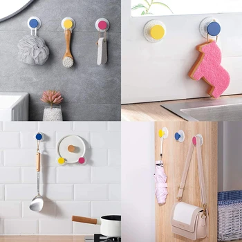 

Max Payload Home Accessories Vacuum Suction Cup Hooks Kitchen Bathroom Organizer Strong Heavy Duty Adhesive Wall Hooks