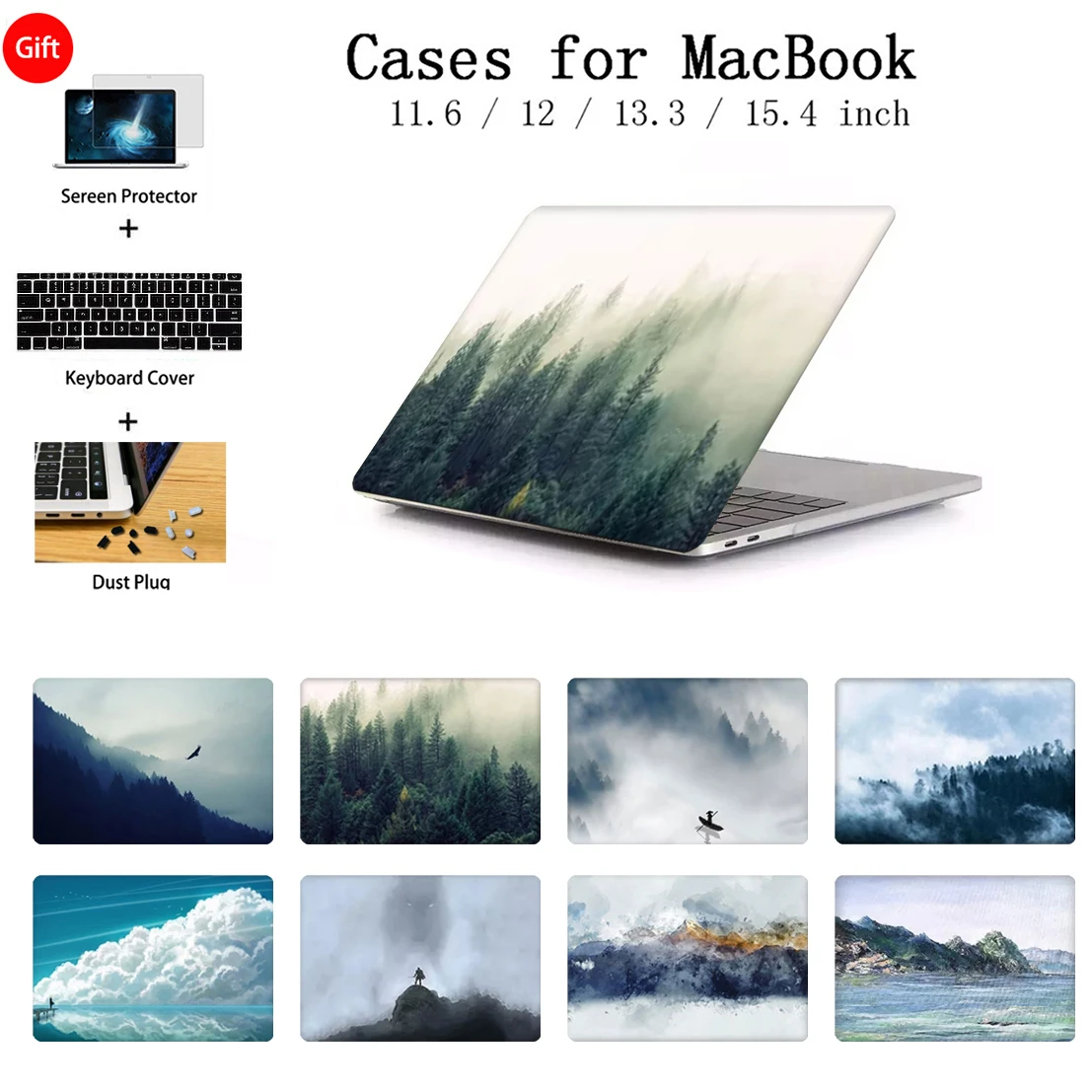 

New Case For Macbook Air 11 13 Pro 13.3 16 15 Retina Touch Bar Cover For Apple Mac Book 12 Inch A1534 Laptop Keyboard Cover
