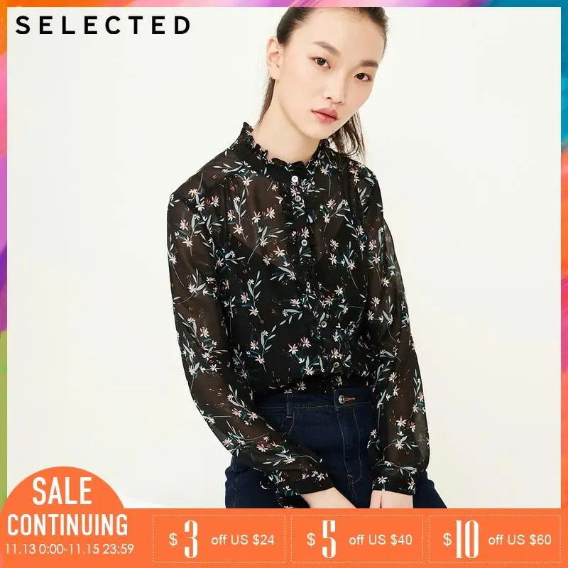 SELECTED Brand New office lady two-piece mid-length long sleeves shirts women |418105501 |