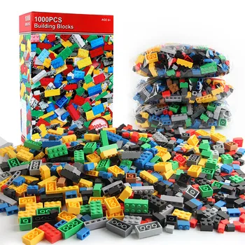 

1000 Pieces DIY Building Blocks Bulk Sets City Creative LegoINGLs Classic Technic Kids Bricks Creator Assembly Toys for Children