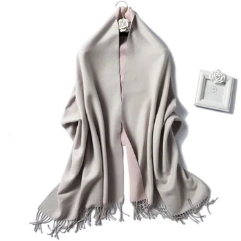 

Sale Winter Cashmere Scarf Women Thick Warm Shawls Wraps Lady Solid Scarves Fashion Tassels Pashmina Blanket Scarf