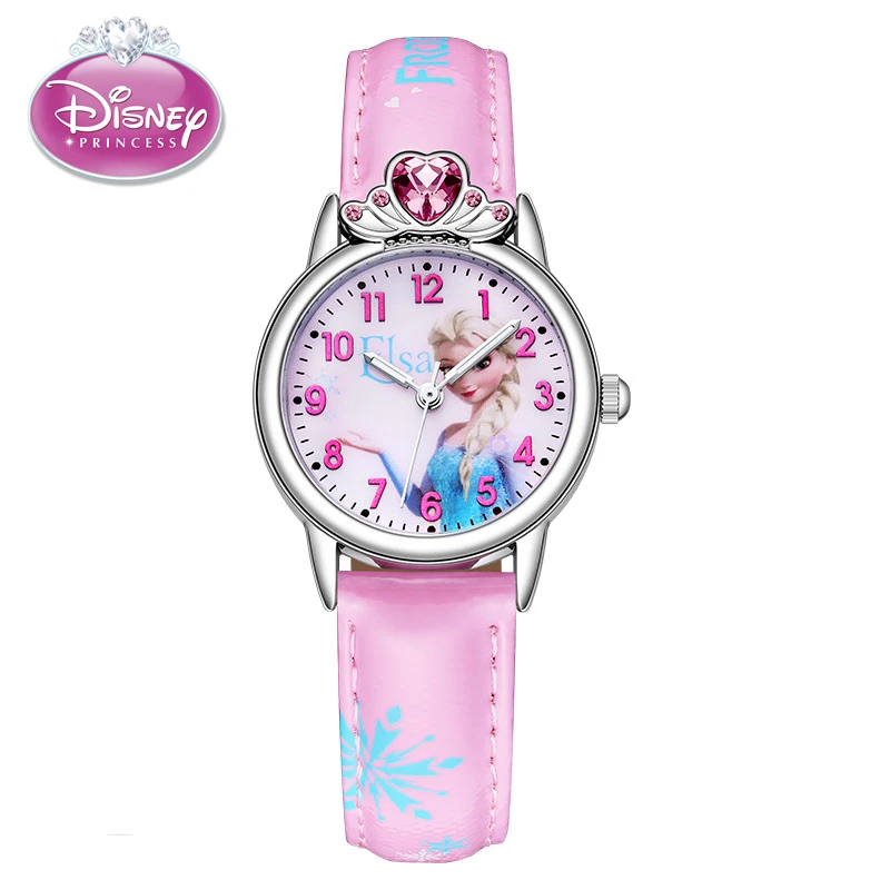 Watch Girls Frozen Kids Gift Clock Birthday Elsa Student-Time Reloj Bling Princess Rhinestone