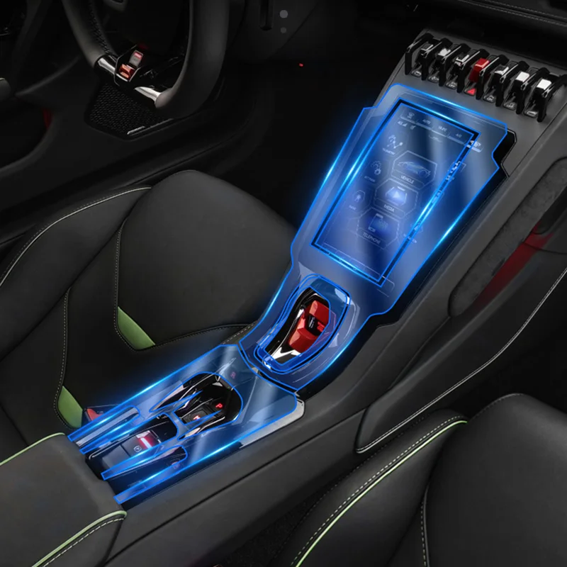 

For Lamborghini S.p.A HuracÃ¡n 2019 2020 TPU Car Dashboard Navigation Screen Protective Film Anti Fingerprint Elastic Sticker