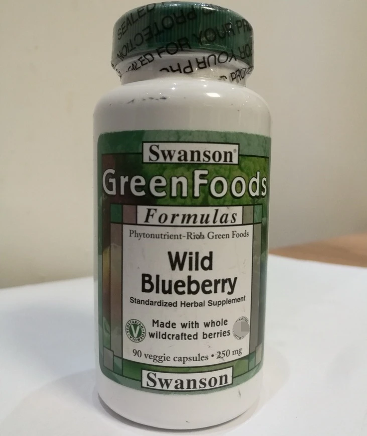 

Free shipping green foods wild blueberry made with whole wildcrafted berries 250 mg 90 pcs