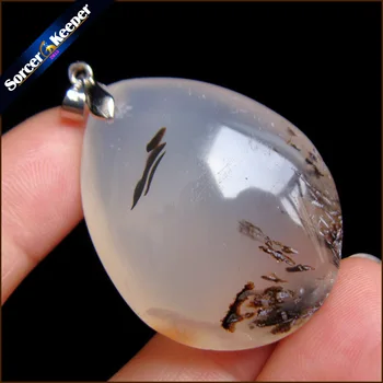 

Men Jewelry Dendritic Moss Onyx Necklace Pendants Gem Stone Slide Natural Stone Pendant Healing Reiki Men Woman Gifts SS976