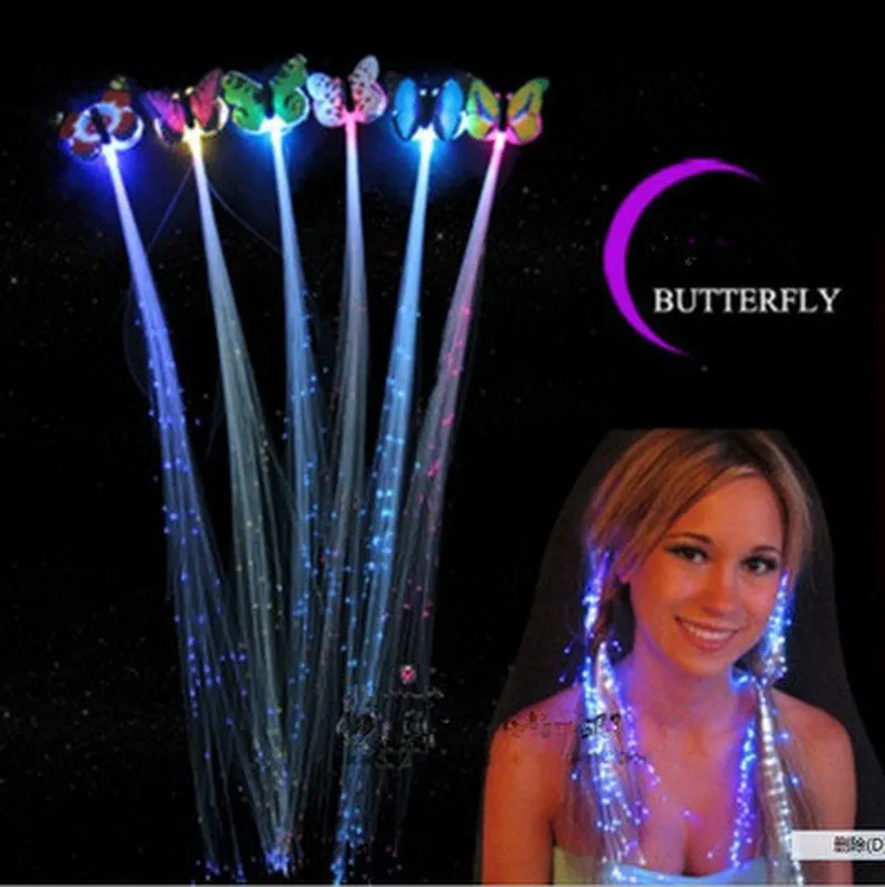 1 шт. светодиодная заколка для волос оплетка светящийся мигающий зажим Рождество