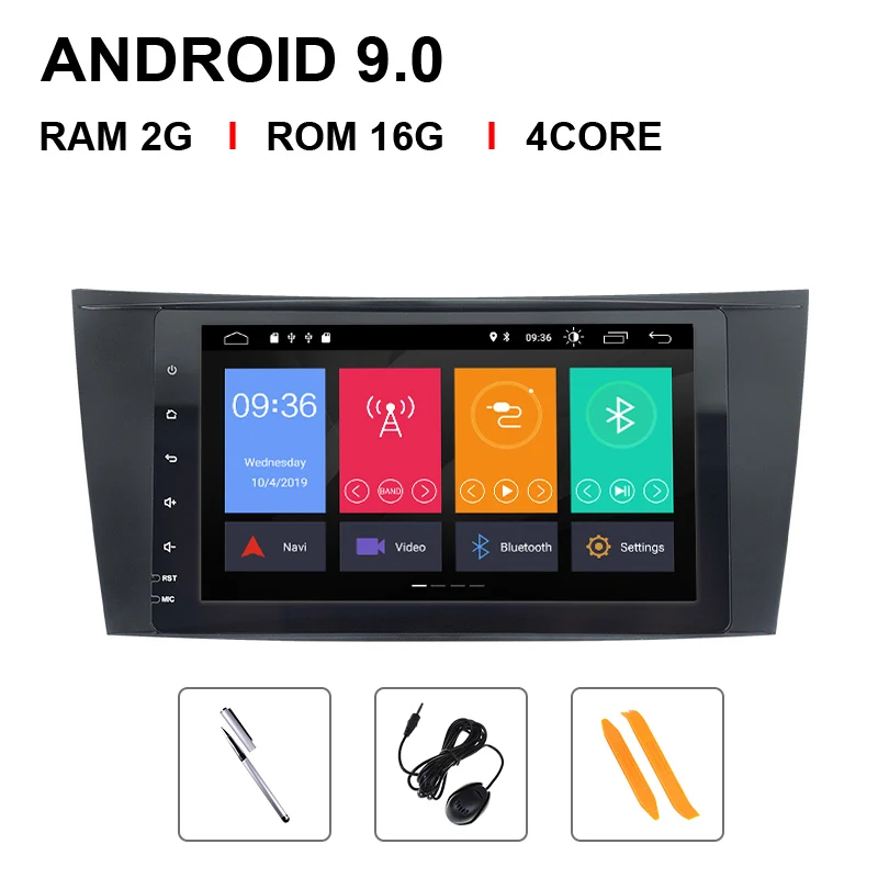 Ips DSP 4G 2 din Android 9,0 автомобильный радио мультимедиа для Mercedes Benz e-класс W211 E200 E220 E300 E350E240 E270 E280CLS класс W219 - Цвет: 4 Core 16 ROM