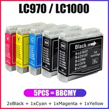 

YC Compatible For Brother LC-1000 LC1000 LC 1000 XL DCP-330C DCP-350C MFC-465CN DCP-153C 357C MFC-665CW 680CN 685CW 690CN 845CW