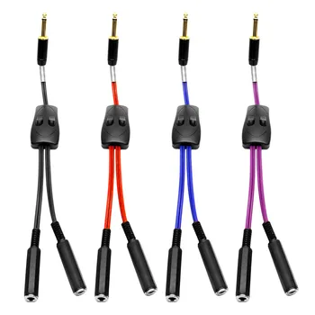 

Professional Tattoo Suppy - Dual Connection Clip Cord Controller for Tattoo Power, Foot Switch Machine Diverter Hook Lines