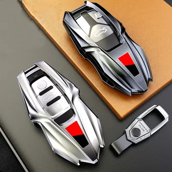Cover chiate/telecomando per Audi A6 A5 Q7 S4 S5 A4 B9 Q7 A4L 4m TT TTS RS 8S 2016 2017 2018 accessori - Custodia protettiva per chiave in lega di zinco di alta qualit per Audi A6 A5